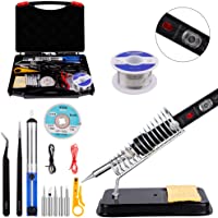 Kit del Soldador-ockered 60W 220V Soldador de estaño-Temperatura Ajustable 200℃~480℃-5pcs Puntas Diferentes-Soporte…